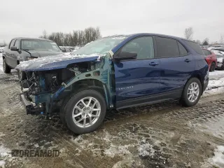 2022 Chevrolet Equinox LS with VIN 3GNAXSEV5NS171964, listed as a Copart auction lot 44208225 with 54,365 mi miles and Salvage title. Bid and sale history available at DreamBid. Image 1.