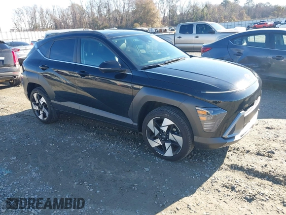2024 Hyundai Kona Limited with VIN KM8HECA30RU121000, listed as a IAAI auction lot 41419779 with 4,756 mi miles. Bid and sale history available at carsss.com. Image 1.