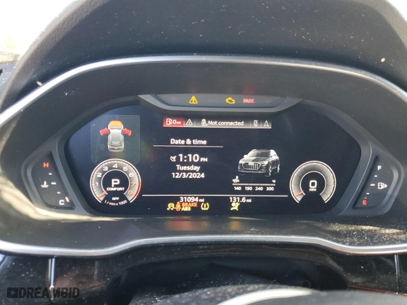 2020 Audi Q3 Premium Plus with VIN WA1BECF30L1103506, listed as a Copart auction lot 83154914 with 31,094 mi miles and Non Repairable. Bid and sale history available at carsss.com. Image 9.