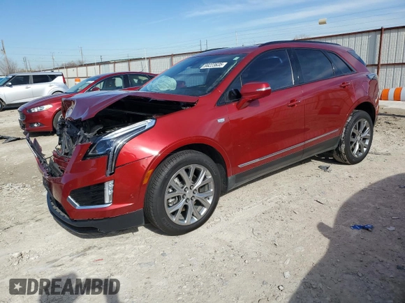 2021 Cadillac XT5 AWD Sport with VIN 1GYKNGRS1MZ229225, listed as a Copart auction lot 88223635 with 80,134 mi miles and Salvage title. Bid and sale history available at DreamBid. Image 1.