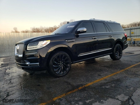 2020 Lincoln Navigator L Black Label with VIN 5LMJJ3TTXLEL07264, listed as a Copart auction lot 85087844 with 55,109 mi miles and Salvage Title. Bid and sale history available at carsss.com. Image 1.