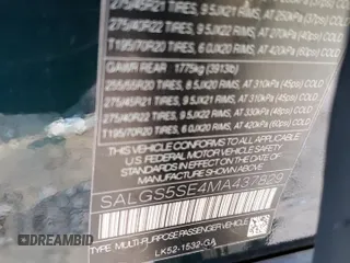 2021 Land Rover Range Rover z VIN SALGS5SE4MA437829, wystawiony jako Copart lot #48587515 z przebiegiem 49 304 mil mil oraz Szkoda całkowita • Salvage title. Historia ofert i sprzedaży dostępna na DreamBid. Obrazek 13.