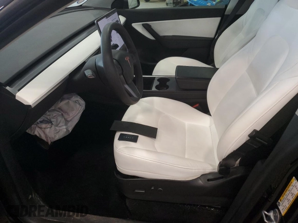 2021 Tesla Model Y Long Range with VIN 5YJYGDEE8MF252824, listed as a Copart auction lot 53801315 with 31,084 mi miles and Salvage Title. Bid and sale history available at DreamBid. Image 7.