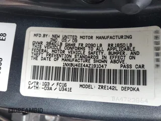 2010 Toyota Corolla with VIN 1NXBU4EE4AZ191047, listed as a IAAI auction lot 42236042 with 252,128 mi miles and . Bid and sale history available at DreamBid. Image 9.