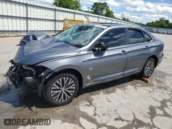 2019 Volkswagen Jetta SEL with VIN 3VWE57BU1KM233527, listed as a Copart auction lot 58369005 with 108,544 mi miles and Salvage title. Bid and sale history available at DreamBid. Image 1.
