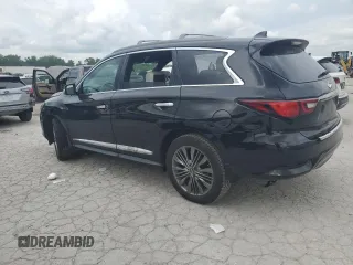 2019 Infiniti QX60 Luxe with VIN 5N1DL0MM2KC510398, listed as a Copart auction lot 60469365 with 130,117 mi miles and Salvage title. Bid and sale history available at DreamBid. Image 2.