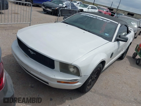 2007 Ford Mustang Deluxe with VIN 1ZVFT84N975253382, listed as a IAAI auction lot 42053888 with 96,356 mi miles and . Bid and sale history available at carsss.com. Image 2.