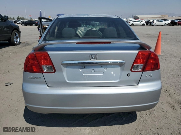 2003 Honda Civic LX with VIN 2HGES16693H580433, listed as a Copart auction lot 69686534 with 142,678 mi miles and Salvage Title. Bid and sale history available at carsss.com. Image 6.