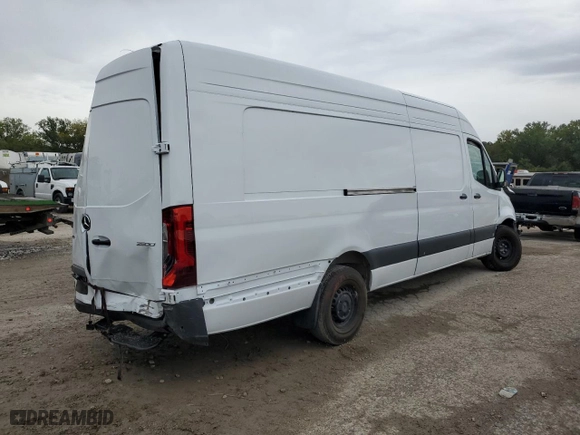 2024 Mercedes-Benz Sprinter Cargo Van with VIN W1Y4NDHY9RT191364, listed as a Copart auction lot 72646884 with 0 mi miles and Salvage Title. Bid and sale history available at carsss.com. Image 3.