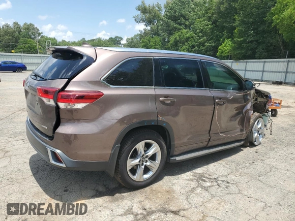 2018 Toyota Highlander Limited with VIN 5TDYZRFH6JS270973, listed as a Copart auction lot 61853575 with 93,510 mi miles and Salvage title. Bid and sale history available at DreamBid. Image 3.