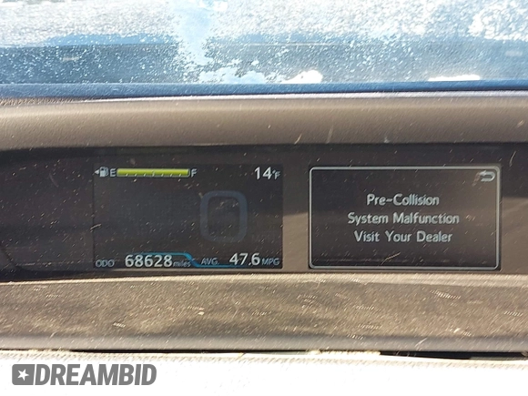2019 Toyota Prius LE with VIN JTDL9RFU5K3002801, listed as a IAAI auction lot 41339356 with 68,628 mi miles and . Bid and sale history available at DreamBid. Image 7.