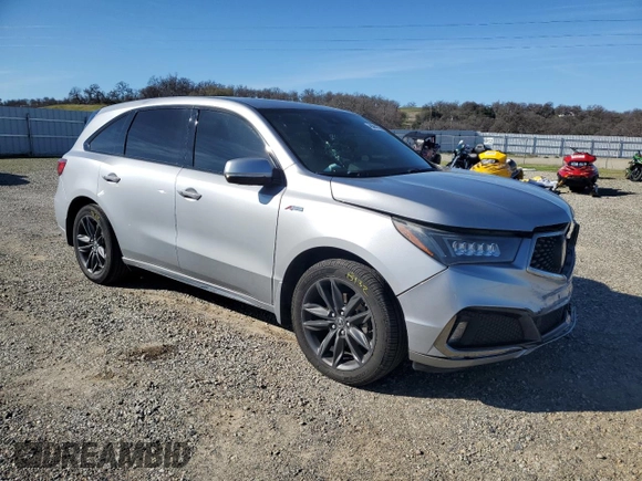 2020 Acura MDX w/Technology/A-Spec Pkg with VIN 5J8YD4H08LL019757, listed as a Copart auction lot 46604285 with 83,982 mi miles and Salvage Title. Bid and sale history available at carsss.com. Image 4.