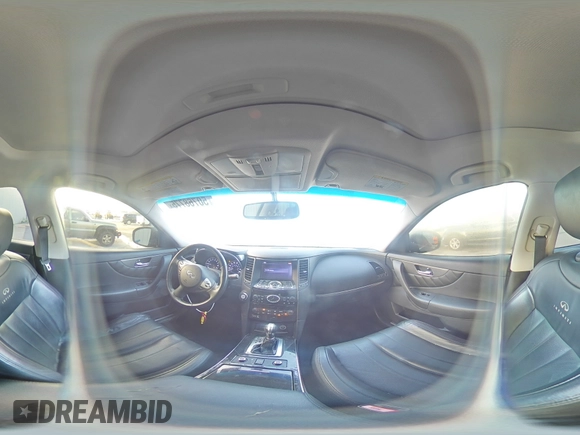 2014 Infiniti QX70 with VIN JN8CS1MU9EM450664, listed as a Copart auction lot 50768775 with 121,566 mi miles and Salvage Title. Bid and sale history available at DreamBid. Image 16.