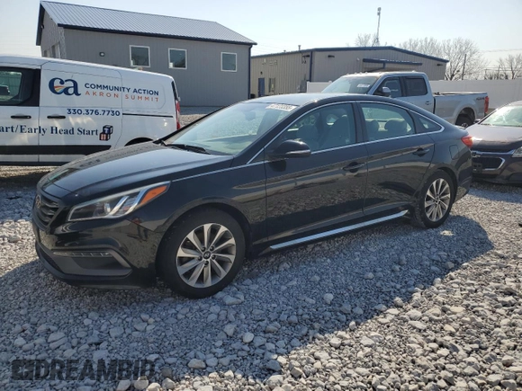 2015 Hyundai Sonata Sport with VIN 5NPE34AF9FH093247, listed as a Copart auction lot 47123355 with 106,105 mi miles and Clean title. Bid and sale history available at DreamBid. Image 1.