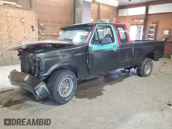 1994 Ford F-150 with VIN 1FTEX14N6RKB98078, listed as a Copart auction lot 75176714 with 243,667 mi miles and Salvage Title. Bid and sale history available at carsss.com. Image 1.