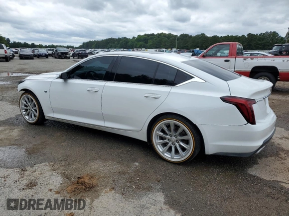 2020 Cadillac CT5 Luxury with VIN 1G6DW5RK7L0151829, listed as a Copart auction lot 58823325 with 78,054 mi miles and Salvage title. Bid and sale history available at DreamBid. Image 2.