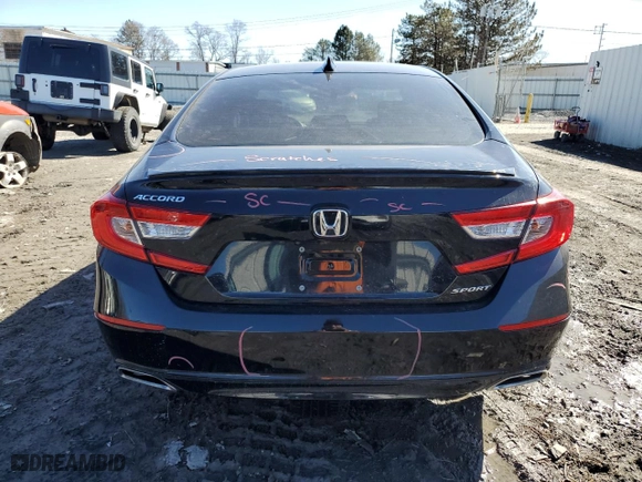 2020 Honda Accord Sedan Sport with VIN 1HGCV1F31LA002975, listed as a Copart auction lot 48483365 with 119,100 mi miles and Salvage Title. Bid and sale history available at carsss.com. Image 6.