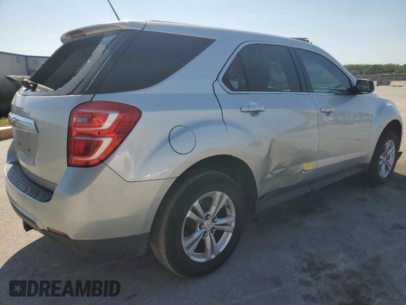 2017 Chevrolet Equinox LS with VIN 2GNALBEK5H1585117, listed as a Copart auction lot 51374395 with Not Provided miles and Salvage Title. Bid and sale history available at DreamBid. Image 3.