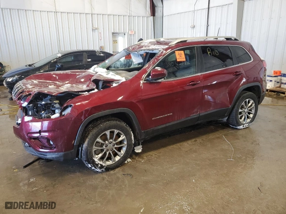 2019 Jeep Cherokee Latitude Plus with VIN 1C4PJMLX6KD156518, listed as a Copart auction lot 85793724 with 0 mi miles and Salvage Title. Bid and sale history available at carsss.com. Image 1.