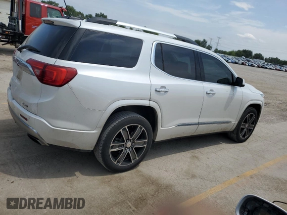2017 GMC Acadia Denali with VIN 1GKKNXLSXHZ178316, listed as a Copart auction lot 58015355 with 166,540 mi miles and Salvage title. Bid and sale history available at DreamBid. Image 3.