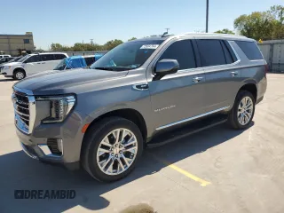 2021 GMC Yukon SLT with VIN 1GKS1BKD0MR157857, listed as a Copart auction lot 72684764 with 25,169 mi miles and Salvage Title. Bid and sale history available at carsss.com. Image 1.