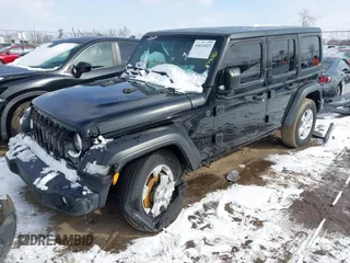 2022 Jeep Wrangler Unlimited Sport S with VIN 1C4HJXDN3NW132849, listed as a IAAI auction lot 41611023 with 47,770 mi miles. Bid and sale history available at carsss.com. Image 22.