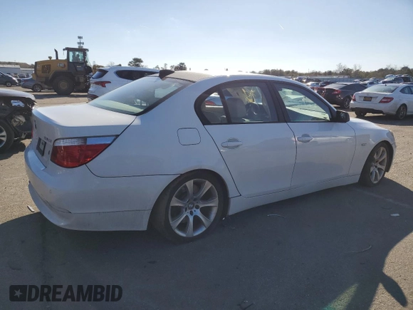 2005 BMW 5 Series 545i with VIN WBANB335X5CN64539, listed as a Copart auction lot 44254165 with 105,852 mi miles and Salvage Title. Bid and sale history available at carsss.com. Image 3.