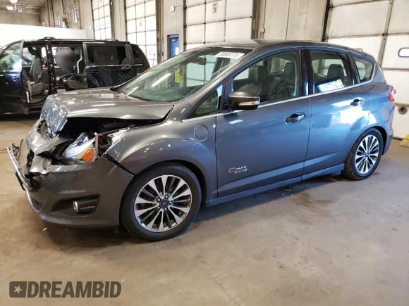 2017 Ford C-Max Energi Titanium with VIN 1FADP5FU2HL104395, listed as a Copart auction lot 58899174 with 113,745 mi miles and Salvage Title. Bid and sale history available at carsss.com. Image 1.