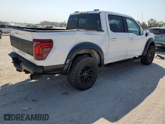 2024 Ford F-150 Raptor with VIN 1FTFW1RG1RFA22551, listed as a Copart auction lot 75998654 with 5,473 mi miles and Salvage Title. Bid and sale history available at DreamBid. Image 3.