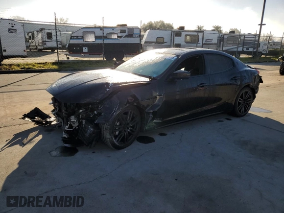 2018 Maserati Ghibli GranSport with VIN ZAM57XSS1J1306477, listed as a Copart auction lot 46716285 with 50,183 mi miles and Salvage Title. Bid and sale history available at carsss.com. Image 1.