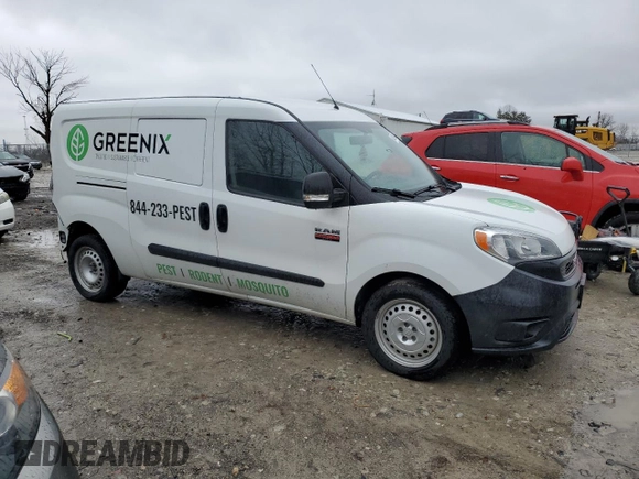 2021 Ram ProMaster City Cargo Tradesman with VIN ZFBHRFAB7M6U54988, listed as a Copart auction lot 84499684 with 42,766 mi miles and Salvage Title. Bid and sale history available at carsss.com. Image 4.