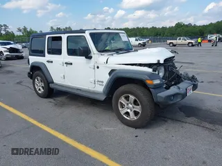 2018 Jeep Wrangler Unlimited Sport with VIN 1C4HJXDG2JW127282, listed as a IAAI auction lot 42188212 with 51,902 mi miles and . Bid and sale history available at DreamBid. Image 1.