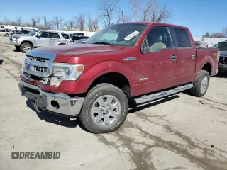 2014 Ford F-150 XL with VIN 1FTFW1ET2EKF14932, listed as a Copart auction lot 46474465 with 129,052 mi miles and Salvage Title. Bid and sale history available at carsss.com. Image 1.