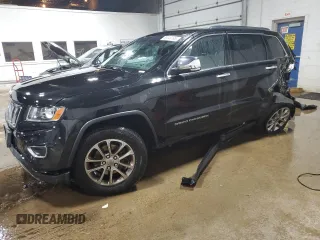 2014 Jeep Grand Cherokee Limited z VIN 1C4RJFBGXEC294059, wystawiony jako Copart lot #59344195 z przebiegiem 124 701 mil mil oraz Szkoda całkowita • Salvage title. Historia ofert i sprzedaży dostępna na DreamBid. Obrazek 1.