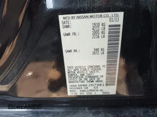 2013 Nissan Altima SV with VIN 1N4AL3AP6DC207981, listed as a IAAI auction lot 42572987 with 129,657 mi miles and . Bid and sale history available at DreamBid. Image 9.
