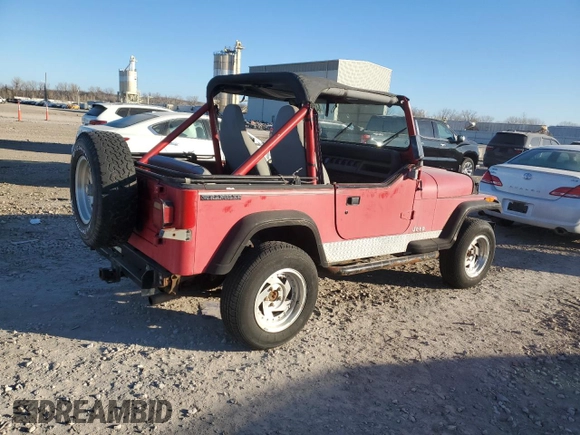 1991 Jeep Wrangler z VIN 2J4FY19P6MJ107521, wystawiony jako Copart lot #84077214 z przebiegiem 1 311 216 mil mil oraz Czysty tytuł • Clean title. Historia ofert i sprzedaży dostępna na DreamBid. Obrazek 3.