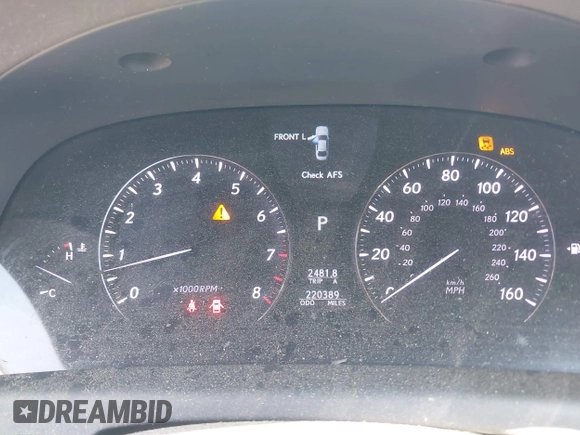 2008 Lexus LS 460 with VIN JTHBL46F385055817, listed as a IAAI auction lot 42668757 with 220,389 mi miles and . Bid and sale history available at DreamBid. Image 7.