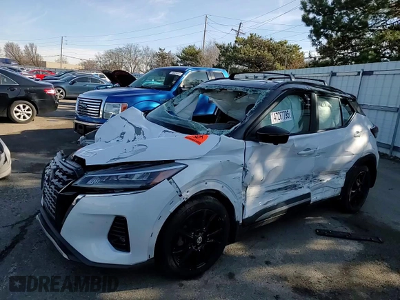 2021 Nissan Kicks SR with VIN 3N1CP5DV7ML499905, listed as a Copart auction lot 47287795 with 59,701 mi miles and Salvage Title. Bid and sale history available at carsss.com. Image 11.