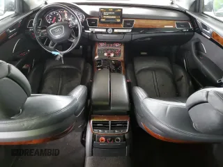 2013 Audi A8 L 3.0L with VIN WAURGAFD7DN004393, listed as a Copart auction lot 48186015 with 98,174 mi miles and Salvage Title. Bid and sale history available at carsss.com. Image 8.
