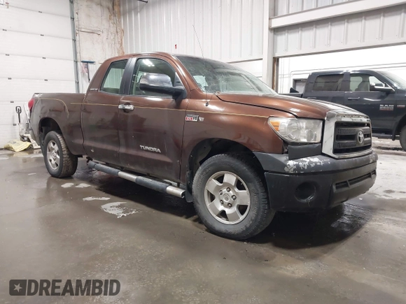 2007 Toyota Tundra SR5 with VIN 5TFBT54187X007232, listed as a IAAI auction lot 41848302 with 168,324 mi miles and . Bid and sale history available at DreamBid. Image 1.