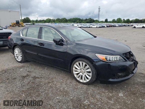 2014 Acura RLX Advance with VIN JH4KC1F98EC001204, listed as a Copart auction lot 55731955 with 148,263 mi miles and Salvage title. Bid and sale history available at DreamBid. Image 4.