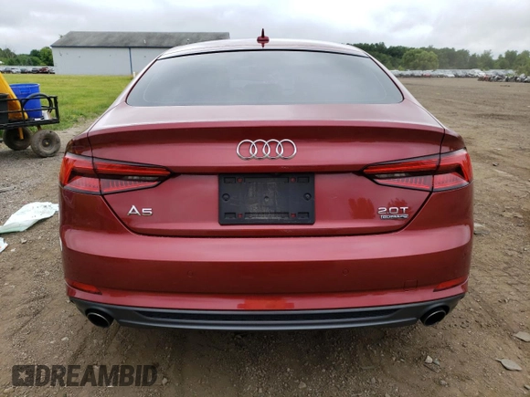 2018 Audi A5 Sportback Premium Plus with VIN WAUENCF54JA006730, listed as a Copart auction lot 57540973 with 87,756 mi miles. Bid and sale history available at carsss.com. Image 6.