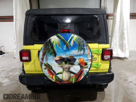 2022 Jeep Wrangler Sport S with VIN 1C4GJXAG0NW249533, listed as a Copart auction lot 45987715 with 29,364 mi miles and Salvage title. Bid and sale history available at DreamBid. Image 6.