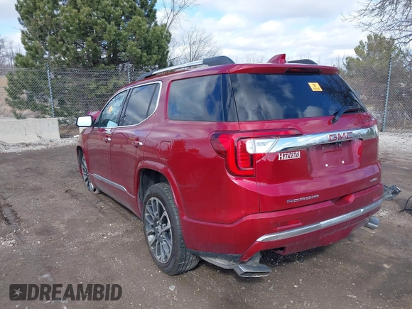 2020 GMC Acadia Denali with VIN 1GKKNXLS3LZ143383, listed as a IAAI auction lot 41864863 with 1 mi miles. Bid and sale history available at carsss.com. Image 3.