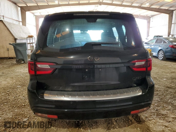2018 Infiniti QX80 with VIN JN8AZ2NF1J9663887, listed as a Copart auction lot 66756394 with 81,628 mi miles and Salvage Title. Bid and sale history available at carsss.com. Image 6.