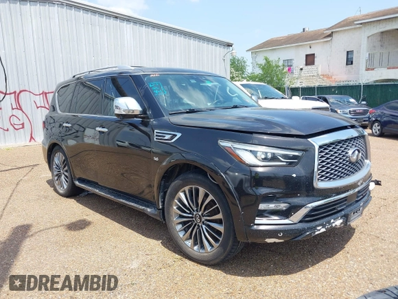 2019 Infiniti QX80 LUXE with VIN JN8AZ2NE2K9229471, listed as a IAAI auction lot 41927848 with Not Provided miles. Bid and sale history available at carsss.com. Image 1.