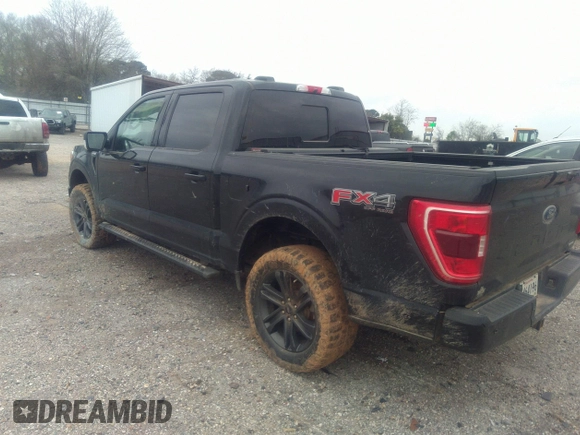 2022 Ford F-150 XL with VIN 1FTFW1E89NKE60072, listed as a IAAI auction lot 41778613 with 61,555 mi miles. Bid and sale history available at carsss.com. Image 3.
