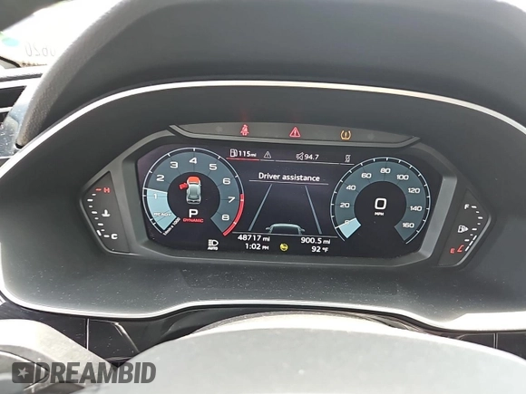 2023 Audi Q3 S line Premium with VIN WA1DECF33P1105667, listed as a IAAI auction lot 42731224 with 48,717 mi miles and . Bid and sale history available at DreamBid. Image 13.