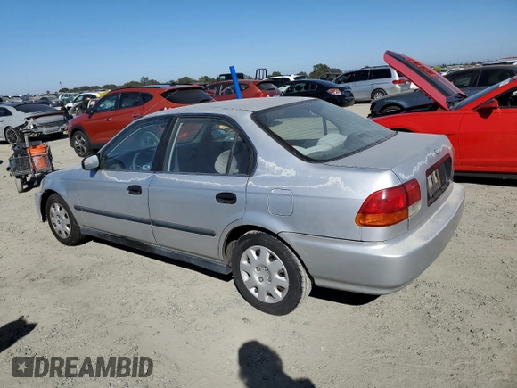 1998 Honda Civic LX with VIN 2HGEJ6670WH607791, listed as a Copart auction lot 72235594 with 205,571 mi miles and Salvage Title. Bid and sale history available at carsss.com. Image 2.
