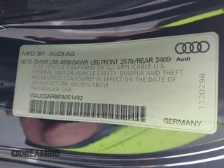 2015 Audi S5 Premium Plus z VIN WAUCGAFR8FA051492, wystawiony jako IAAI lot #42148388 z przebiegiem 109 671 mil mil oraz . Historia ofert i sprzedaży dostępna na DreamBid. Obrazek 9.